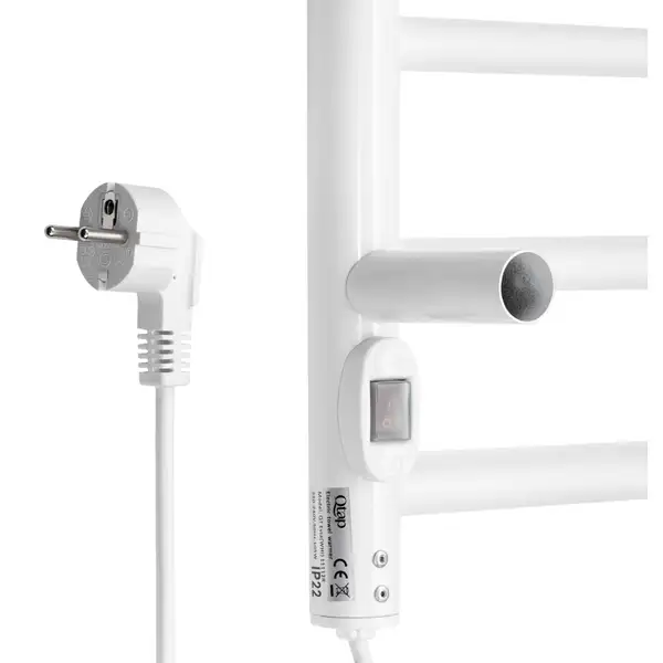 Сушарка рушників електрична Qtap Evia 11112R WHI (QTEVIWHI11112R) фото 4 Aquada.com.ua
