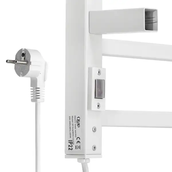 Сушарка рушників електрична Qtap Evia 11113S WHI (QTEVIWHI11113S) фото 4 Aquada.com.ua