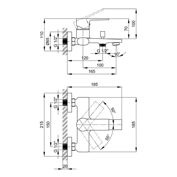 Змішувач для ванни Qtap Labe 3020107DC (QTLABE3020107DC) фото 2 Aquada.com.ua Змішувач для ванни Qtap Labe 3020107DC (QTLABE3020107DC) фото 2 Aquada.com.ua