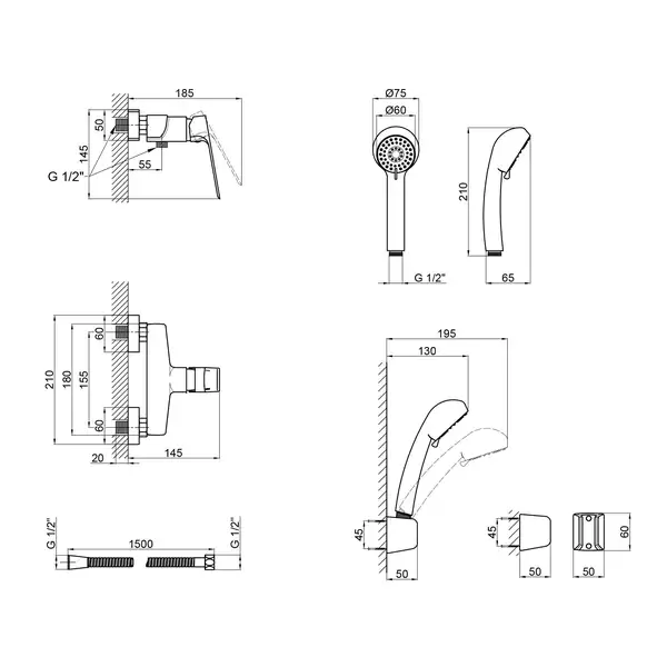 Змішувач для душу Qtap Letel 4053104C (QTLTL4053104C) фото 2 Aquada.com.ua Змішувач для душу Qtap Letel 4053104C (QTLTL4053104C) фото 2 Aquada.com.ua