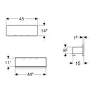 Настенная полка 45 х 15 х h14,8 см Geberit Smyle Square (500.362.JR.1) фото 3 Aquada.com.ua