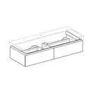 Тумба под раковину с двумя выдвижными ящиками Geberit Xeno² 1174 х 462 мм, серый шпон (500.517.43.1) фото 2 Aquada.com.ua