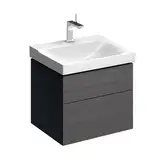 Тумба под раковину с двумя выдвижными ящиками Geberit Xeno² 580 х 462 мм, серый шпон (500.506.43.1)