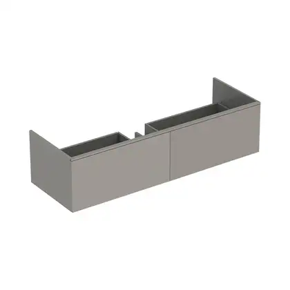Тумба под раковину с двумя выдвижными ящиками Geberit Xeno² 1395 х 473 мм, серый матовый (500.348.00.1) фото 1 Aquada.com.ua