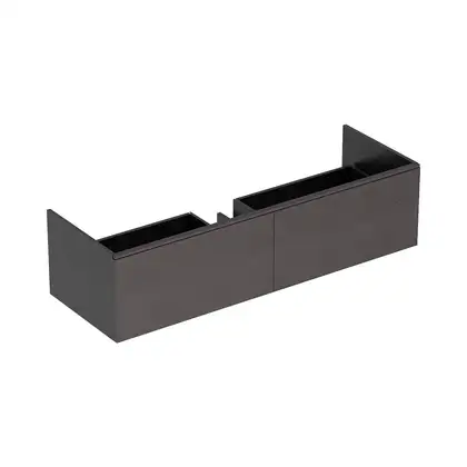 Тумба под раковину с двумя выдвижными ящиками Geberit Xeno² 1395 х 473 мм, серый шпон (500.348.43.1) фото 1 Aquada.com.ua