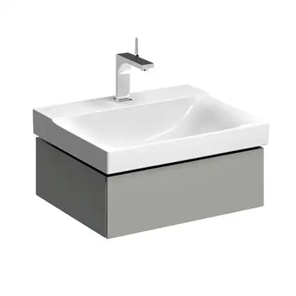 Тумба под раковину с одним выдвижным ящиком Geberit Xeno² 580 х 462 мм, серый матовый (500.505.00.1) фото 1 Aquada.com.ua