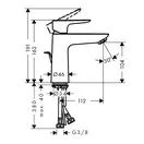 Смеситель для раковины 110 CoolStart Hansgrohe Talis E (цвет - хром), с донным клапаном (71713000) фото 2 Aquada.com.ua