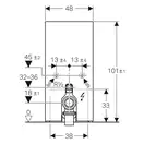 Наружная инсталляция для напольного унитаза 101 см Geberit Monolith Plus, стекло "песок" (131.201.TG.5) фото 2 Aquada.com.ua