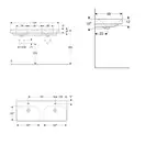 Двойная раковина Geberit Smyle Square 120 х 48 х h16,5 см (500.223.01.1) фото 3 Aquada.com.ua