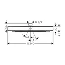 Верхний душ Ø 260 мм Hansgrohe Pulsify, 1 вид струи (цвет - чёрный матовый) (24140670) фото 2 Aquada.com.ua