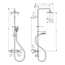 Душевая система с термостатом Hansgrohe Vernis Shape EcoSmart (цвет - чёрный матовый) (26097670) фото 4 Aquada.com.ua