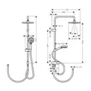 Душевая система без смесителя Hansgrohe Vernis Blend (цвет - чёрный матовый) (26272670) фото 4 Aquada.com.ua