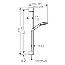Душевой гарнитур со штангой Crometta 65 см Hansgrohe Vernis Blend (цвет - чёрный матовый) (26422670) фото 3 Aquada.com.ua