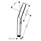 Лейка для душа Hansgrohe Rainfinity EcoSmart (цвет - белый матовый/чёрный), 3 вида струи (26865700) фото 8 Aquada.com.ua