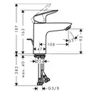 Душевая система с термостатом Hansgrohe Crometta E 240 1jet Showerpipe + cмеситель для раковины Hansgrohe Logis (27267000+71100000) фото 9 Aquada.com.ua