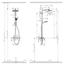 Душевая система Hansgrohe Crometta E 240 1jet Showerpipe + смеситель для раковины Hansgrohe Logis (27284000+71100000) фото 7 Aquada.com.ua