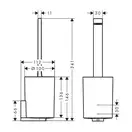 Ёршик подвесной Hansgrohe WallStoris, белый матовый (27927700) фото 2 Aquada.com.ua