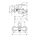 Набор смесителей для ванны 3-в-1 Hansgrohe Focus/Croma Select E (цвет - хром) (31940112) фото 9 Aquada.com.ua