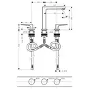Смеситель для раковины Hansgrohe Metropol (цвет - белый матовый), с донным клапаном Push-Open (32515700) фото 2 Aquada.com.ua