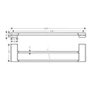 Полотенцедержатель двойной 648 мм Hansgrohe AddStoris, хром (41743000) фото 2 Aquada.com.ua