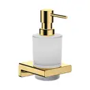 Дозатор для жидкого мыла Hansgrohe AddStoris, полированное золото/стекло матовое (41745990) фото 1 Aquada.com.ua
