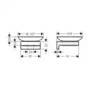 Мыльница подвесная Hansgrohe AddStoris, матовая бронза/стекло матовое (41746140) фото 2 Aquada.com.ua