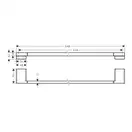 Полотенцедержатель 648 мм Hansgrohe AddStoris, матовая бронза (41747140) фото 2 Aquada.com.ua