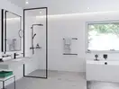 Стакан для жидкого мыла подвесной Hansgrohe AddStoris, чёрный матовый/стекло матовое (41749670) фото 8 Aquada.com.ua