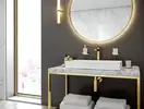 Стакан для жидкого мыла подвесной Hansgrohe AddStoris, полированное золото/стекло матовое (41749990) фото 4 Aquada.com.ua