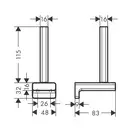 Держатель для запасного рулона Hansgrohe AddStoris (цвет - хром) (41756000) фото 2 Aquada.com.ua