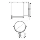 Зеркало косметическое Hansgrohe AddStoris, матовая бронза (41791140) фото 2 Aquada.com.ua