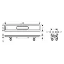 Дренажный канал 60 см Hansgrohe uBox universal (без корпуса) (56010180) фото 2 Aquada.com.ua