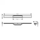 Трап для душа 70 см Hansgrohe RainDrain Flex, хром (56050000) фото 2 Aquada.com.ua