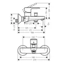 Смеситель для ванны Hansgrohe Vernis Blend (цвет - хром) (71440000) фото 3 Aquada.com.ua