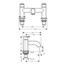 Смеситель на борт ванны Hansgrohe Vernis Blend (цвет - чёрный матовый) (71442670) фото 2 Aquada.com.ua