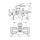 Смеситель для ванны Hansgrohe Vernis Shape (цвет - чёрный матовый) (71450670) фото 2 Aquada.com.ua