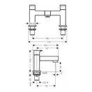 Смеситель на борт ванны Hansgrohe Vernis Shape (цвет - хром) (71452000) фото 2 Aquada.com.ua