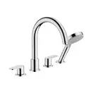 Смеситель на борт ванны Hansgrohe Vernis Blend (цвет - хром), с душевым гарнитуром (71456000) фото 1 Aquada.com.ua