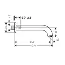 Излив для ванны 204 мм Hansgrohe Vernis Shape (цвет - хром) (71460000) фото 2 Aquada.com.ua