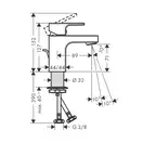 Смеситель для раковины 70 CoolStart Hansgrohe Vernis Shape (цвет - чёрный матовый), с донным клапаном (71593670) фото 2 Aquada.com.ua