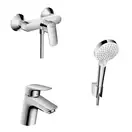 Набор смесителей для душа 3-в-1 Hansgrohe Logis/Crometta Vario EcoSmart (цвет - хром) (71600114) фото 1 Aquada.com.ua