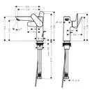 Смеситель для раковины Hansgrohe Talis E (цвет - белый матовый), с донным клапаном (71754700) фото 2 Aquada.com.ua