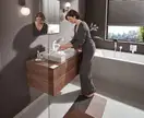 Смеситель для раковины Hansgrohe Vivenis (цвет - белый матовый), без донного клапана (75022700) фото 2 Aquada.com.ua