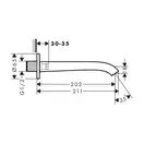 Излив для ванны 202 мм Hansgrohe Vivenis (цвет - хром) (75410000) фото 2 Aquada.com.ua