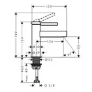Кран для холодной воды Hansgrohe Finoris (цвет - хром), без донного клапана (76013000) фото 6 Aquada.com.ua