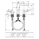 Смеситель для раковины высокий Hansgrohe Finoris (цвет - хром), с донным клапаном Push Open (76034000) фото 4 Aquada.com.ua