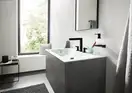 Смеситель для раковины высокий Hansgrohe Finoris (цвет - чёрный матовый), с донным клапаном Push Open (76034670) фото 3 Aquada.com.ua
