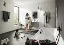 Смеситель для раковины высокий, с вытяжным душем, 2 вида струи Hansgrohe Finoris (цвет - чёрный матовый), с донным клапаном Push Open (76063670) фото 12 Aquada.com.ua