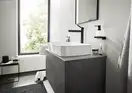 Смеситель для раковины высокий Hansgrohe Finoris (цвет - чёрный матовый), с донным клапаном Push Open (76070670) фото 2 Aquada.com.ua