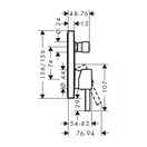Смеситель для ванны/душа Hansgrohe Finoris (цвет - чёрный матовый) (76415670) фото 2 Aquada.com.ua